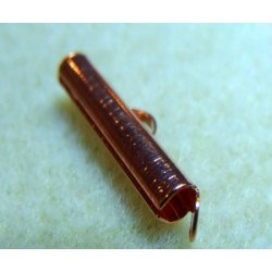 Embout Tube Cuivre Rose 20x4mm (x2)