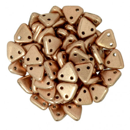 Perles Triangles 6mm Matte Metallic Copper (X5gr) 