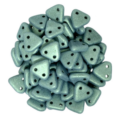 Perles Triangles 6mm Metallic Suede - Light Green (X5gr) 