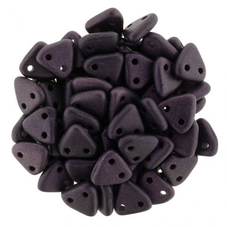 Perles Triangles 6mm Metallic Suede - Dark Plum (X5gr)  