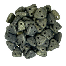 Perles Triangles 6mm Metallic Suede - Dk. Green  (X5gr) 