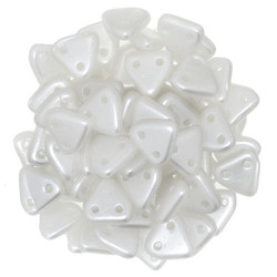 Perles Triangles 6mm Pearl Coat - Snow (X5gr) 