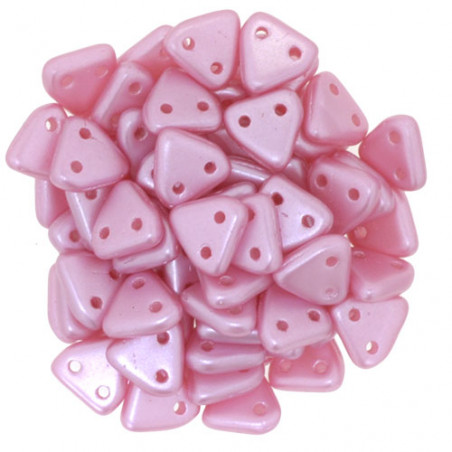 Perles Triangles 6mm Pearl Coat - Flamingo  (X5gr)