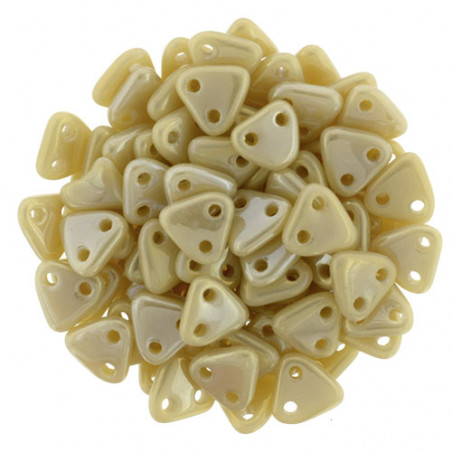 Perles Triangles 6mm Luster Iris - Antique Beige (X5gr)