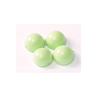 Dome Bead 14 x 8 mm Lt Spring Green Opaque (x4)