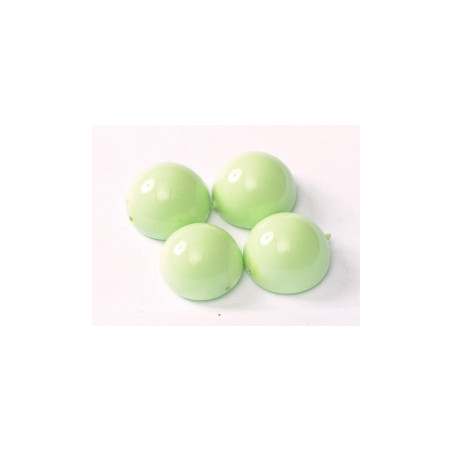 Dome Bead 14 x 8 mm Lt Spring Green Opaque (x4)