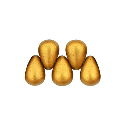 Perles Gouttes 4X6mm Metallic GoldenRod (X50)