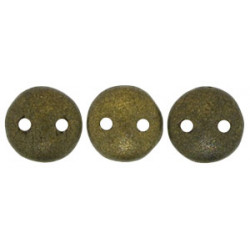 Perles Lentilles 6mm Metallic Suede Dark Green (X 50perles)