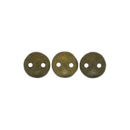 Perles Lentilles 6mm Metallic Suede Dark Green (X 50perles)