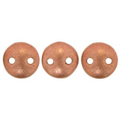 Perles Lentilles 6mm Metallic Copper Mat (x50perles)