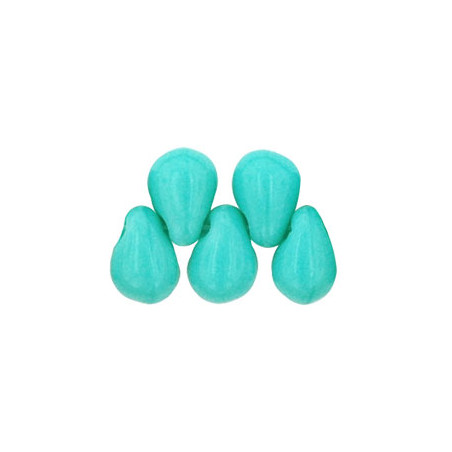 Perles Gouttes 4X6mm Turquoise (X50)