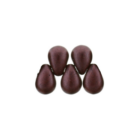 Perles Gouttes 4X6mm Chrome Cooper Rose (X50)