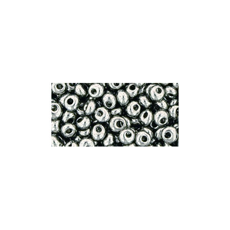 TM-03-711 : Magatama 3mm : Nickel Plated (X10gr) 
