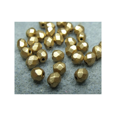 Facettes de Bohême 4mm Light Gold Mat 01710 (x100) Facettes de Bohême 4mm Light Gold Mat 01710 (x100)