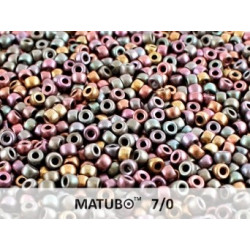 Perles Rocailles Matubo 7/0 Crystal Violet Rainbow 00030/01640 (X10gr)
