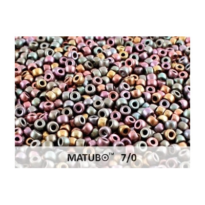 Perles Rocailles Matubo 7/0 Crystal Violet Rainbow 00030/01640 (X10gr)