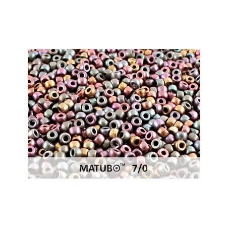 Perles Rocailles Matubo 7/0 Crystal Violet Rainbow 00030/01640 (X10gr)