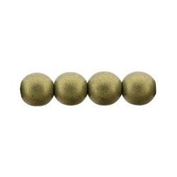 Perle en verre de Bohème 6mm Metallic Suede - Gold (X25)