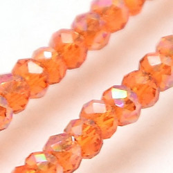 Perles Rondes Aplaties en Cristal de Chine 2.5x2mm Topaz Satin (x1fil)