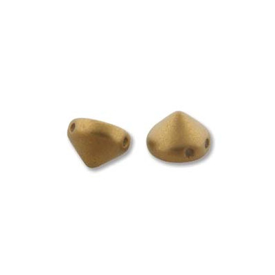 Perles Tipps 8mm Mat Metallic Antique Brass (X4) 
