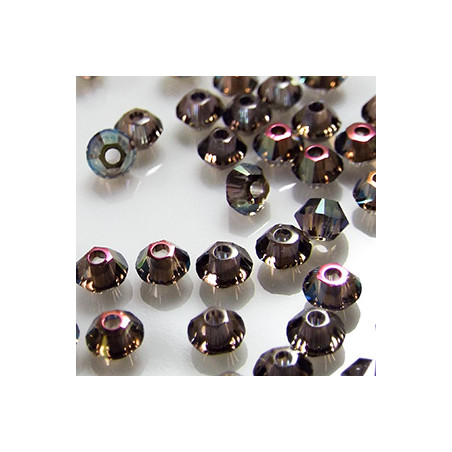 Toupies 3mm Crystal Iridescent Green - réf. 5328 Xilion (x20)