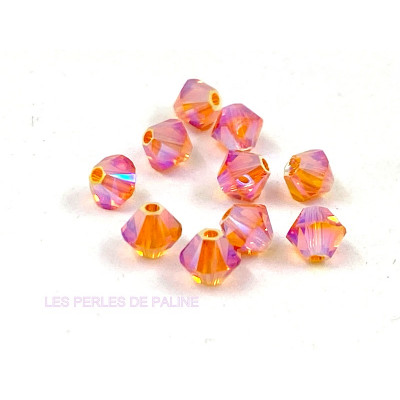 Toupies 4mm Tangerine AB2X - réf. 5328 Xillion (x20) Toupies 4mm Tangerine AB2X - réf. 5328 Xillion (x20)