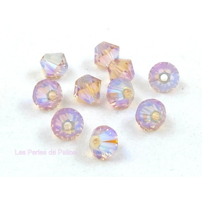 Toupies 4mm Vintage Rose AB2X- réf. 5328 Xilion (x20) Toupies 4mm Vintage Rose AB2X- réf. 5328 Xilion (x20)