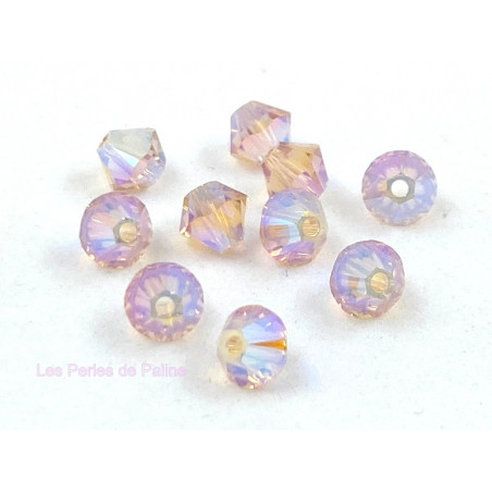 Toupies 4mm Vintage Rose AB2X- réf. 5328 Xilion (x20)