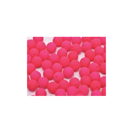 Perle en verre de Bohème 4mm Néon Bright Pink (X1200)