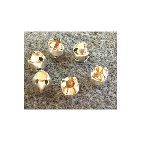 Chaton monté Swarovski 4mm Golden Shadow (x10)