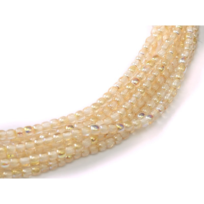 Perles Bohème 2 mm Crystal Lemon Rainbow (X1200 perles)