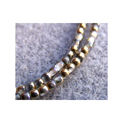 Perles Bohème 2 mm Crystal Golden Rainbow (X1200 perles) Perles Bohème 2 mm Crystal Golden Rainbow (X1200 perles)