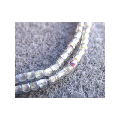 Perles Bohème 2 mm Crystal Blue Rainbow (X1200 perles) Perles Bohème 2 mm Crystal Blue Rainbow (X1200 perles)