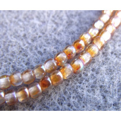 Perles Bohème 2 mm Crystal Orange Rainbow (X1200 perles) 