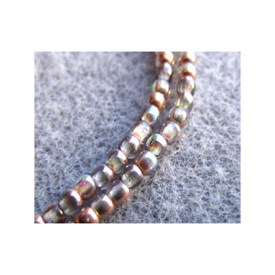 Perles Bohème 2 mm Crystal Copper Rainbow (X1200 perles)