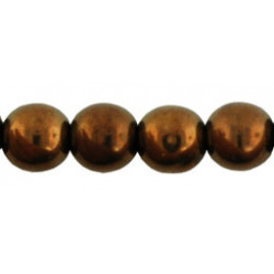 Perle en verre de Bohème 4mm Dark Bronze (X50)