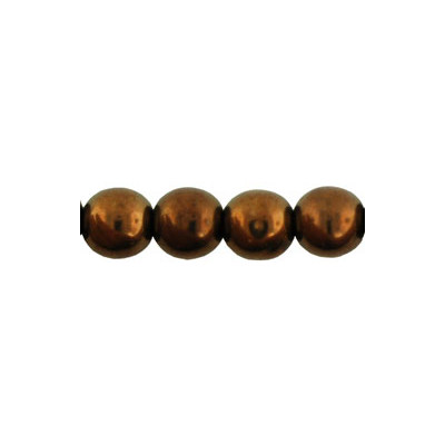 Perle en verre de Bohème 4mm Dark Bronze (X50)