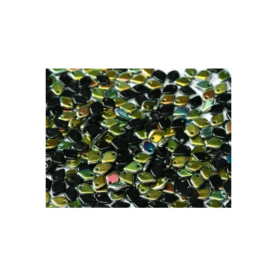Perles Dragon® Scale Bead 1,5 x 5 mm Jet Vitrail (x5gr)