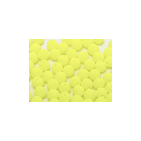 Ronde en Verre de Bohème 3mm Néon Yellow (X50)