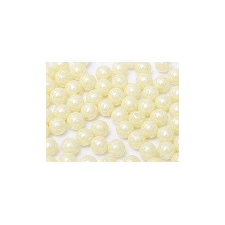 Ronde en Verre de Boheme 3mm Chalkwhite Cream Luster (x50)