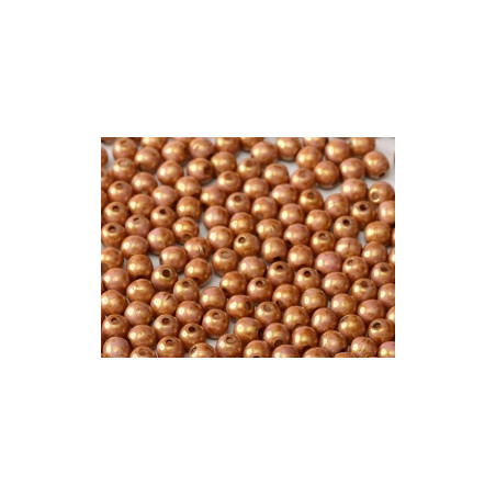 Ronde en Verre de Boheme 3mm Chalkwhite Roman Rose (x50) 