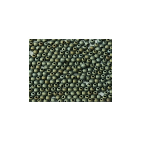 Ronde en Verre de Boheme 3mm Brown Iris Mat (x50)