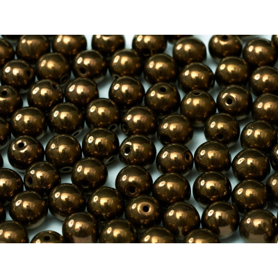 Ronde en Verre de Boheme 3mm Jet Bronze (x50)