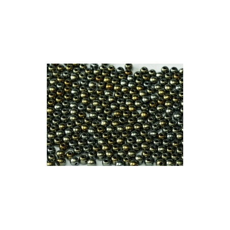 Ronde en Verre de Boheme 3mm Jet Brown Iris (x50)