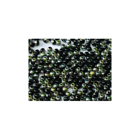 Ronde en Verre de Boheme 3mm Jet Vitrail (x50)