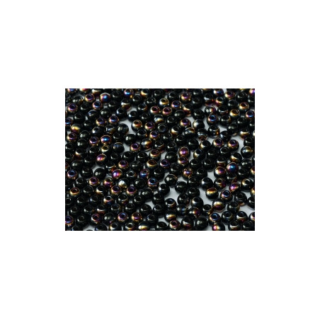 Ronde en Verre de Boheme 3mm Jet Sliperit (x50)