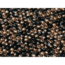 Ronde en Verre de Boheme 3mm Jet Capri Gold (x50) 