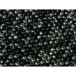 Ronde en Verre de Boheme 3mm Jet Chrome (x50)