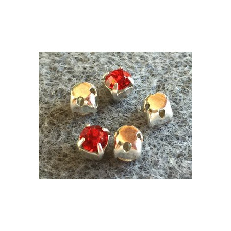 Chaton monté Swarovski 3.5mm Light Siam (x10)