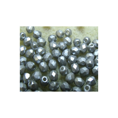 Facettes de Bohême 4mm Pastel Light Grey (x100) 